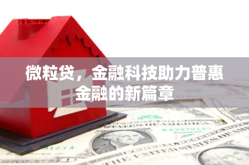 静乐微粒贷，金融科技助力普惠金融的新篇章