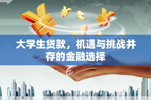 静乐大学生贷款，机遇与挑战并存的金融选择