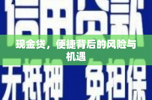 静乐现金贷，便捷背后的风险与机遇