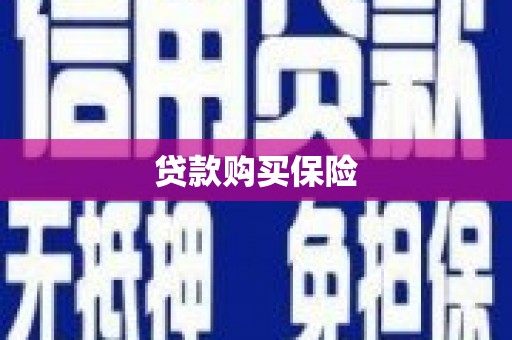 静乐贷款购买保险