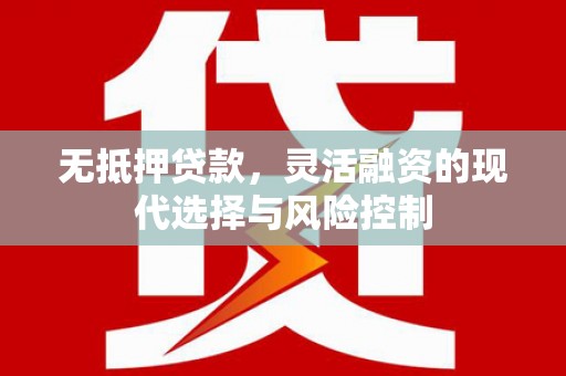 静乐无抵押贷款，灵活融资的现代选择与风险控制