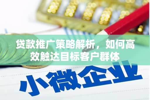 静乐贷款推广策略解析，如何高效触达目标客户群体