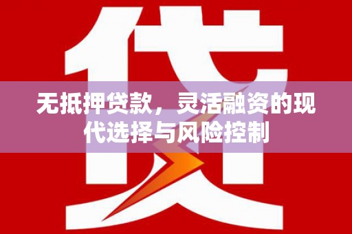 静乐无抵押贷款，灵活融资的现代选择与风险控制