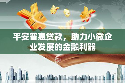 静乐平安普惠贷款，助力小微企业发展的金融利器