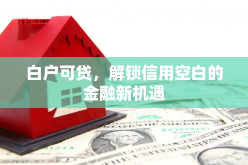 静乐白户可贷，解锁信用空白的金融新机遇