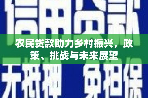 静乐农民贷款助力乡村振兴，政策、挑战与未来展望