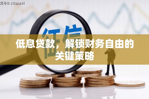静乐低息贷款，解锁财务自由的关键策略