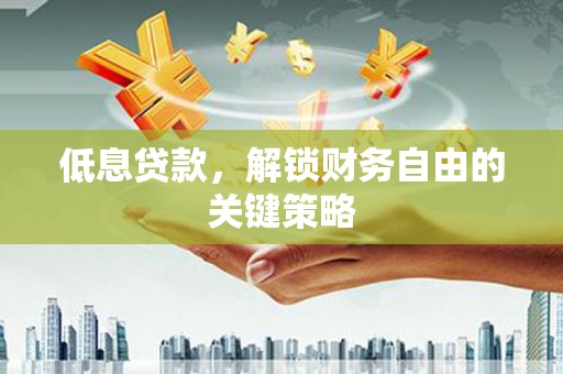 静乐低息贷款，解锁财务自由的关键策略