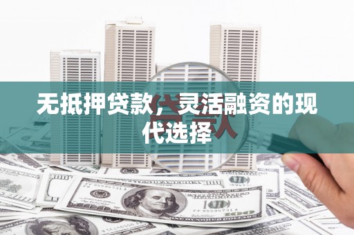 静乐无抵押贷款，灵活融资的现代选择