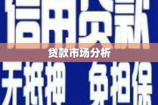 静乐贷款市场分析