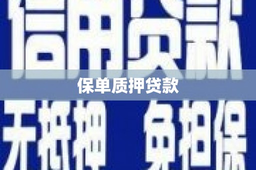静乐保单质押贷款