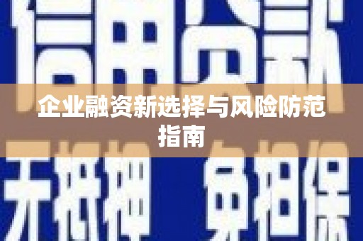 静乐企业融资新选择与风险防范指南