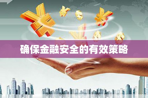 静乐确保金融安全的有效策略